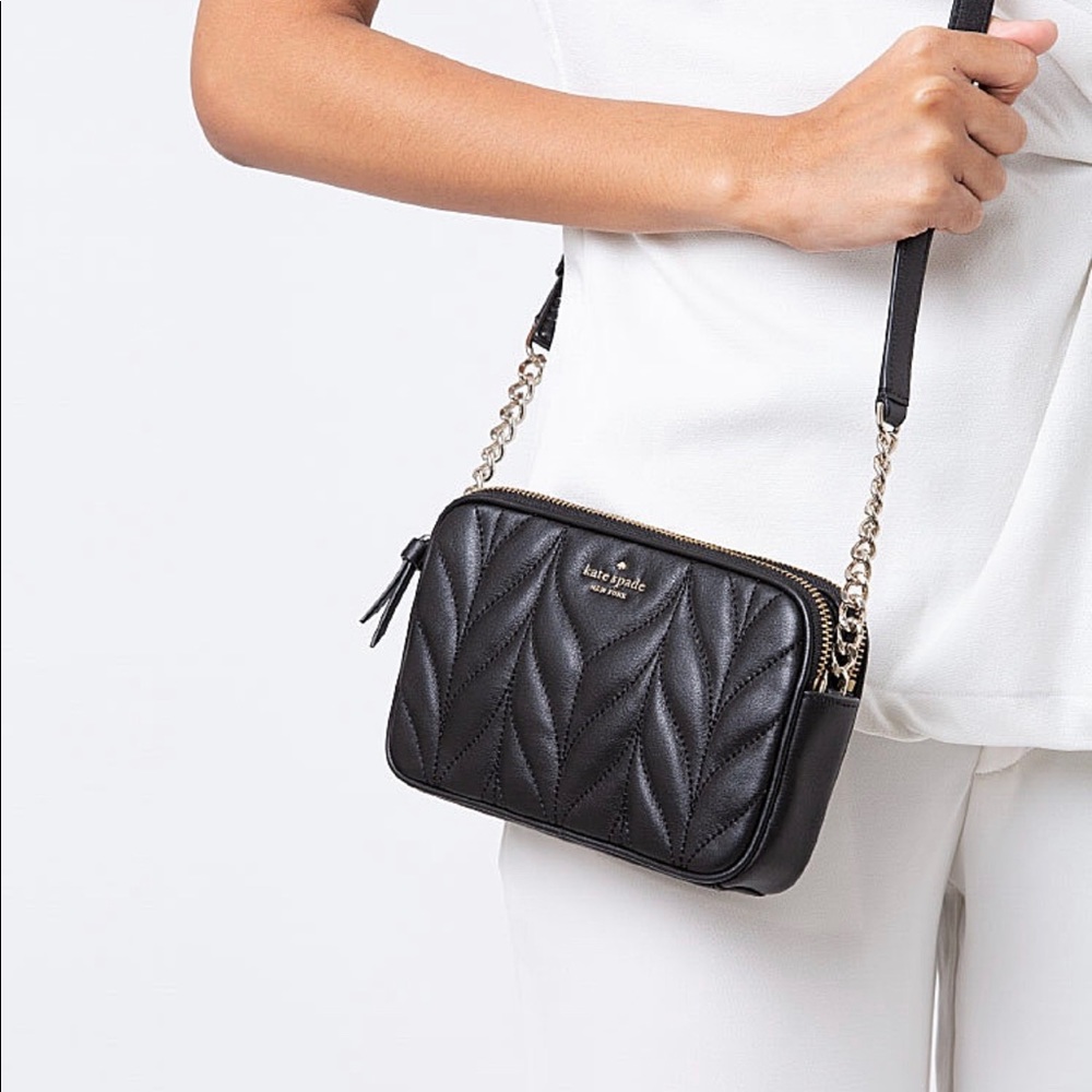 kate spade briar lane quilted kendall black crossbody bag